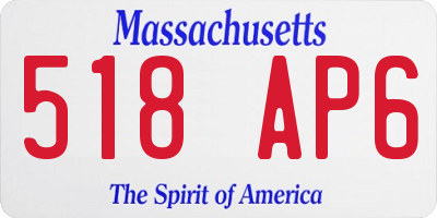 MA license plate 518AP6