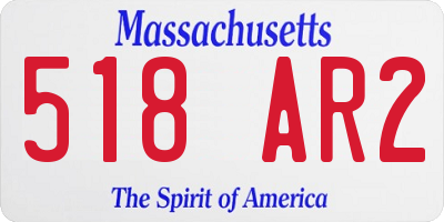 MA license plate 518AR2