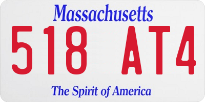 MA license plate 518AT4