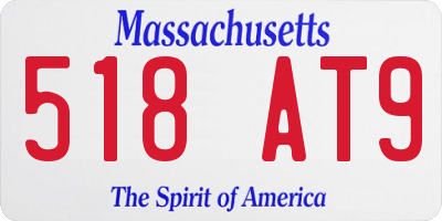 MA license plate 518AT9