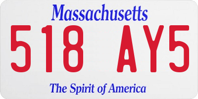 MA license plate 518AY5