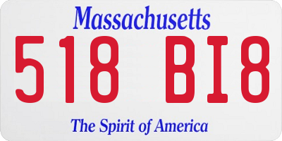 MA license plate 518BI8