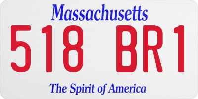 MA license plate 518BR1