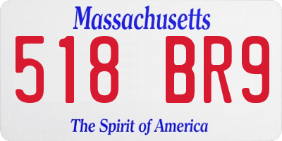 MA license plate 518BR9