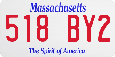 MA license plate 518BY2