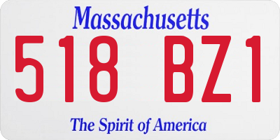 MA license plate 518BZ1