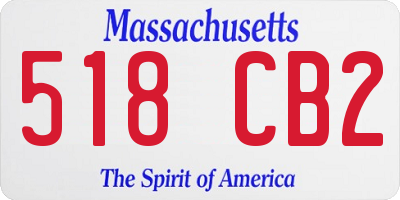 MA license plate 518CB2