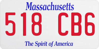 MA license plate 518CB6