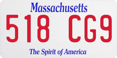 MA license plate 518CG9