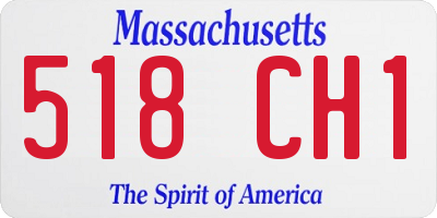 MA license plate 518CH1