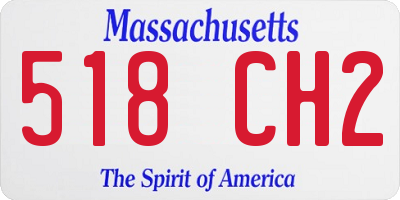 MA license plate 518CH2