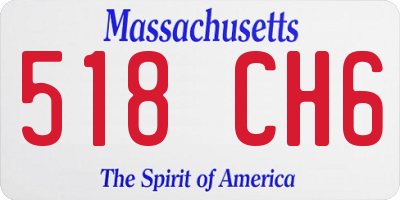 MA license plate 518CH6