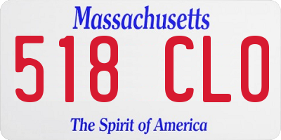 MA license plate 518CL0