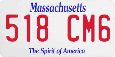 MA license plate 518CM6