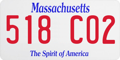 MA license plate 518CO2