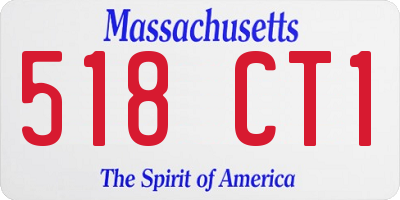 MA license plate 518CT1