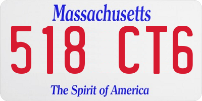 MA license plate 518CT6