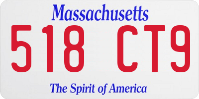 MA license plate 518CT9