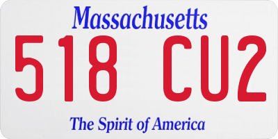MA license plate 518CU2