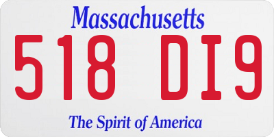 MA license plate 518DI9
