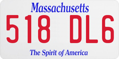 MA license plate 518DL6