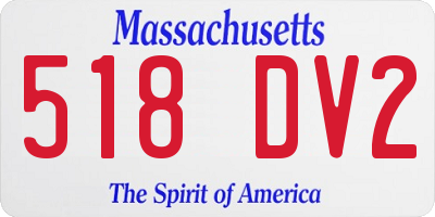 MA license plate 518DV2