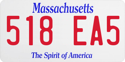 MA license plate 518EA5