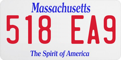MA license plate 518EA9