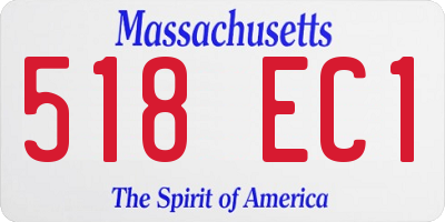 MA license plate 518EC1