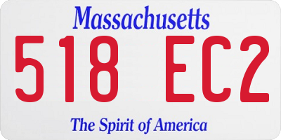 MA license plate 518EC2
