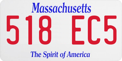 MA license plate 518EC5