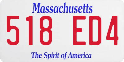 MA license plate 518ED4