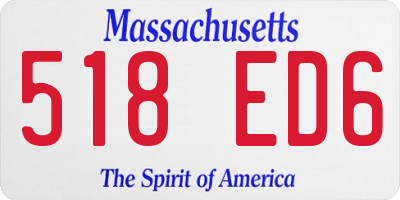 MA license plate 518ED6