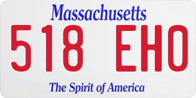 MA license plate 518EH0