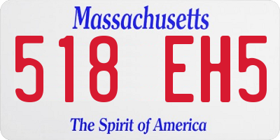 MA license plate 518EH5