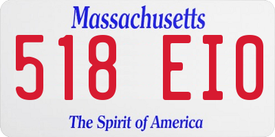 MA license plate 518EI0
