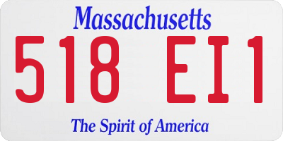 MA license plate 518EI1