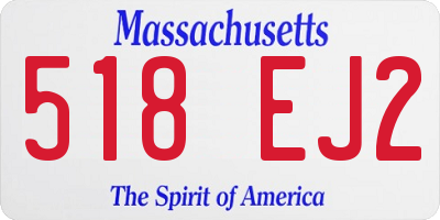 MA license plate 518EJ2