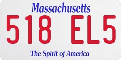 MA license plate 518EL5