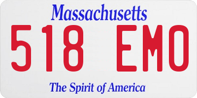MA license plate 518EM0