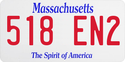 MA license plate 518EN2