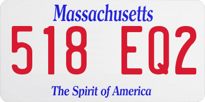 MA license plate 518EQ2