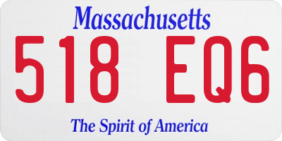 MA license plate 518EQ6