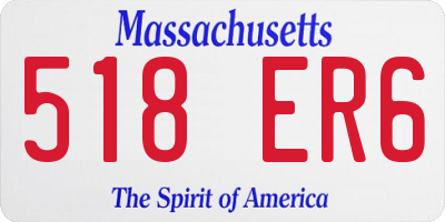 MA license plate 518ER6
