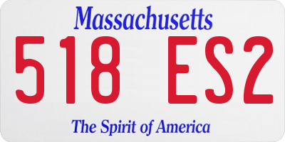 MA license plate 518ES2