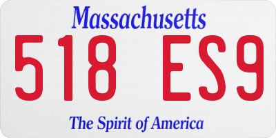MA license plate 518ES9