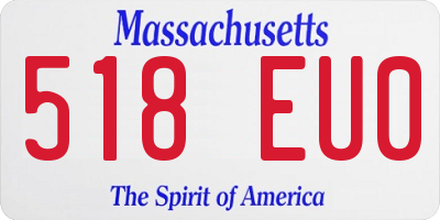 MA license plate 518EU0