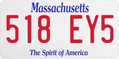 MA license plate 518EY5
