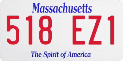 MA license plate 518EZ1