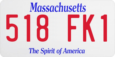 MA license plate 518FK1